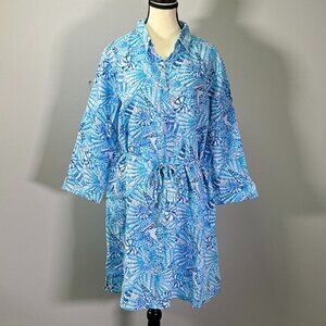 Lilly Pulitzer Pilar Women's Size XL Blue Tunic Dress NWT
